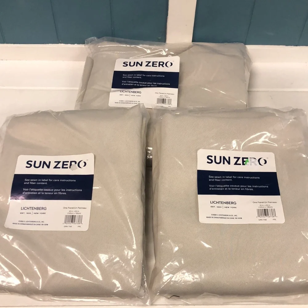 Lot of‎ 3 window Sun Zero Kenneth Energy Saving Curtain Panel 40